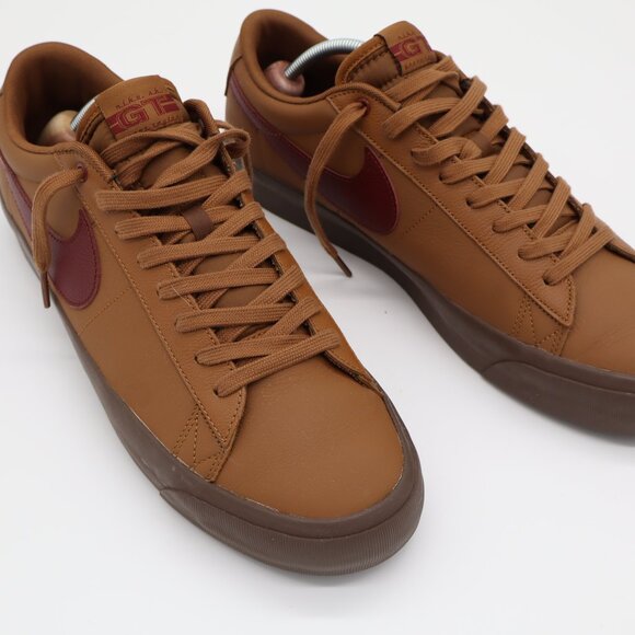 Nike SB Blazer Low Pro GT Light British Tan/Dark Team Red Size 14 - Picture 1 of 9